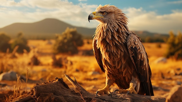 Adler-Vogel-Tierwelt auf Naturansicht AI-generiertes Bild