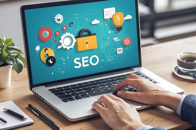 Administradores de sites usando ferramentas de SEO para classificar seus sites nos melhores rankings de pesquisa nos motores de busca