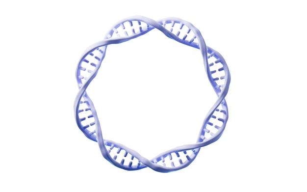 ADN con concepto biológico renderizado en 3D
