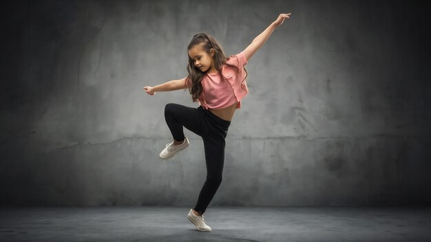 Foto adolescente a dançar hip hop