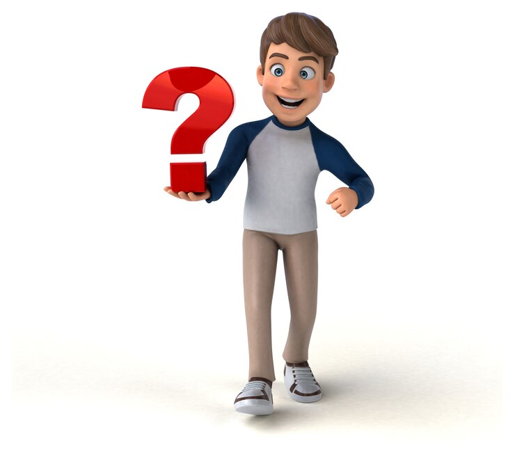 Foto adolescente divertido personagem de desenho animado 3d