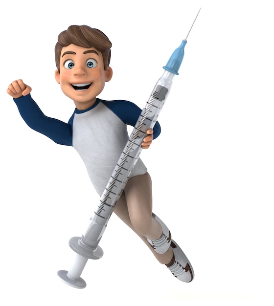 adolescente divertido personagem de desenho animado
