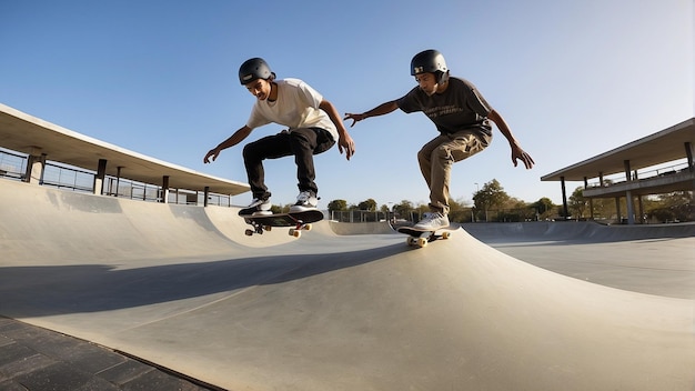 un adolescente jugando al patinaje