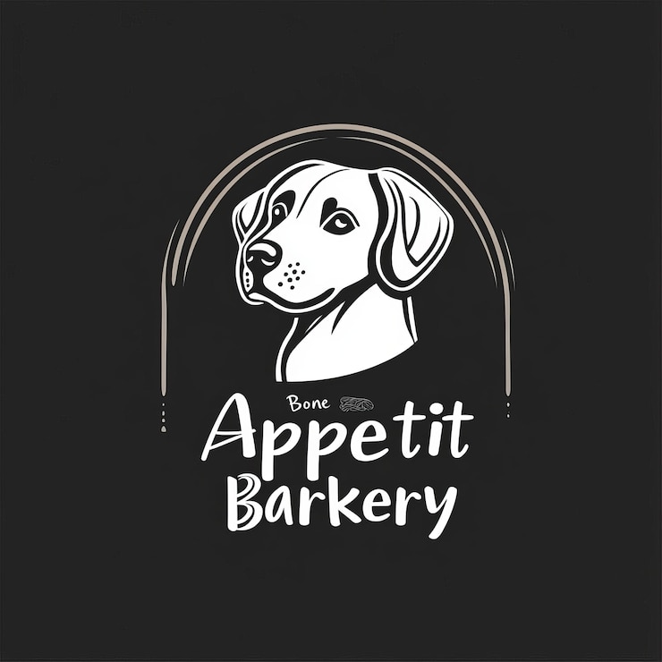 Foto adoptieren sie einen wunderschönen hund tierladen-logo vektor-illustration