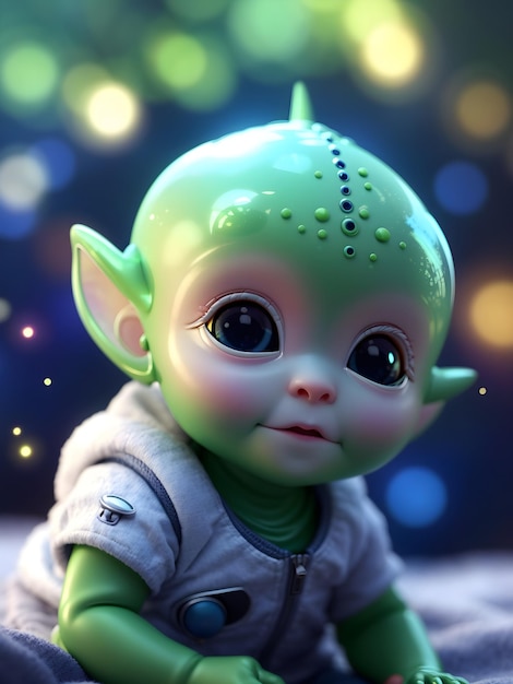 Foto adorable bebé alienígena