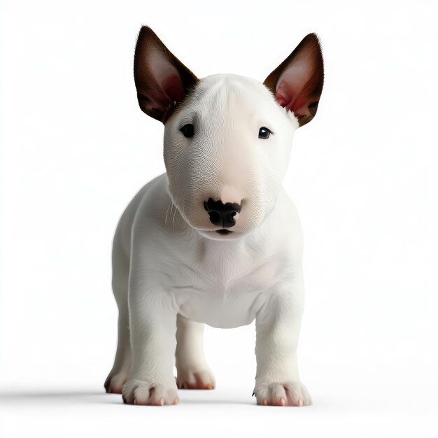 Foto adorable bebé bull terrier cachorro ia generativa