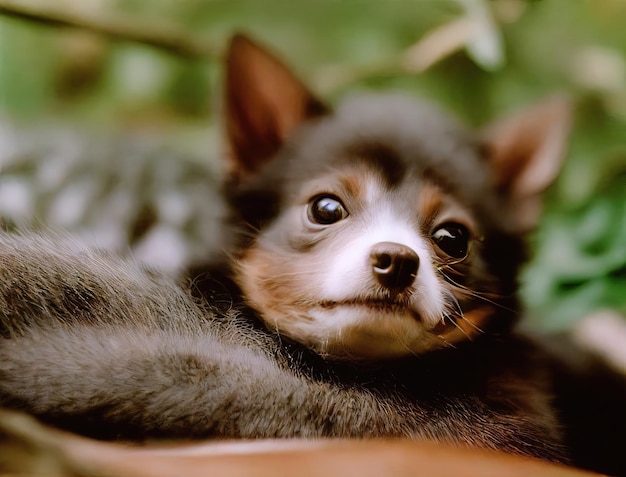 adorable cachorrito al aire libre