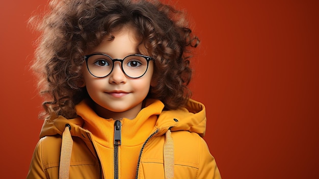 La adorable chica india de la escuela con gafas