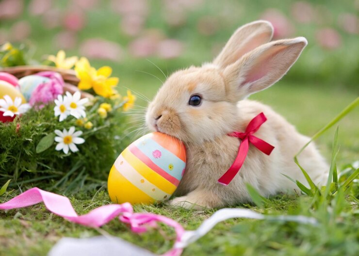 adorable conejito de pascua