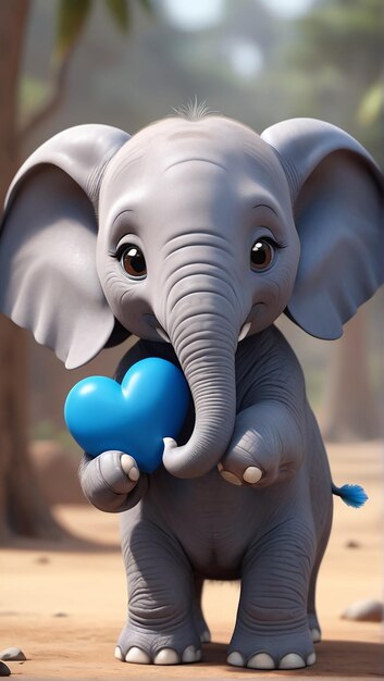 Adorable elefante africano renderizado en 3D por Chris LaBrooy en impresionante HD GENERADO POR AI