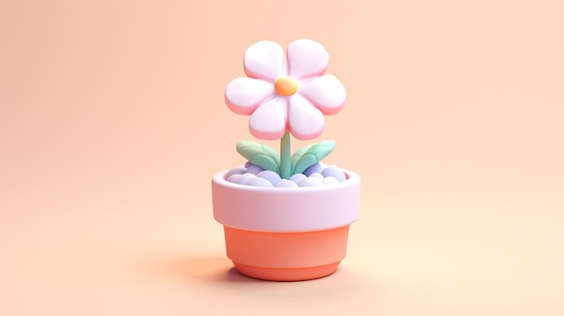 adorable flor en 3D meticulosamente diseñada a escala en miniatura Con detalles intrincados y una ternura innegable, esta delicada obra maestra captura la esencia de la belleza de la naturaleza