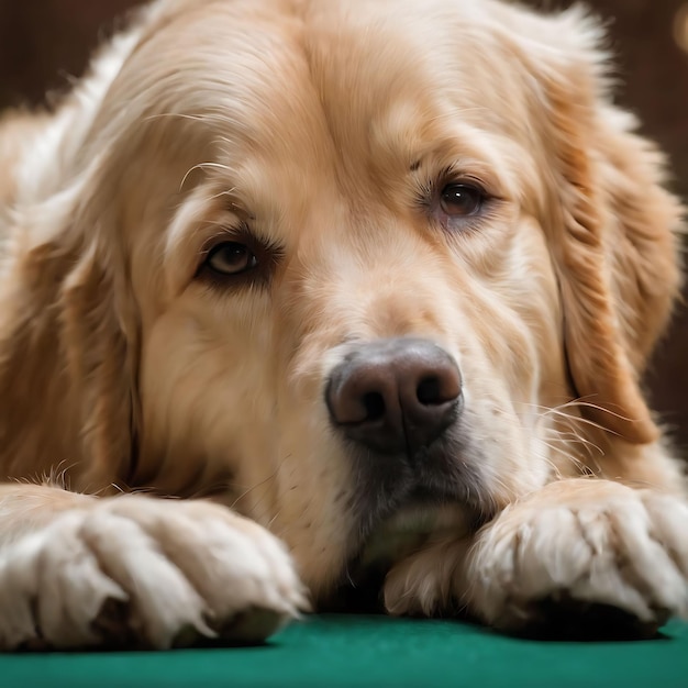 Adorable foto de interior de Golden Retriever