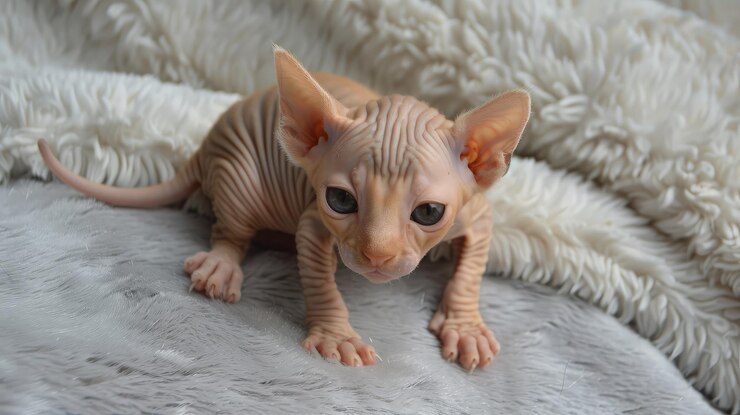El adorable gatito esfinge
