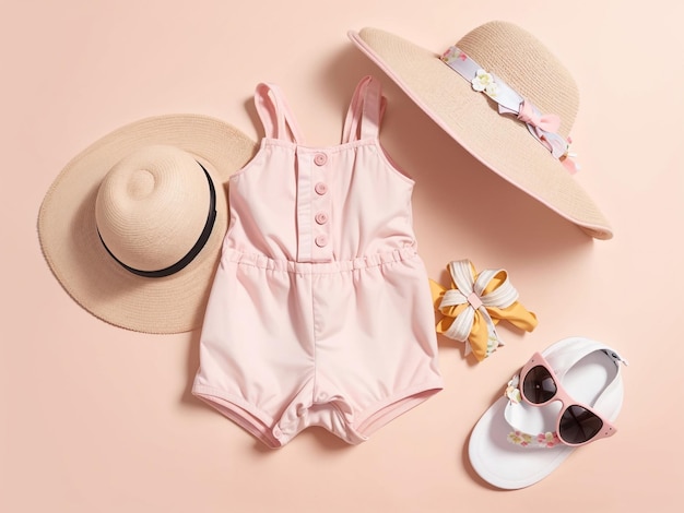 Adorable moda de playa de verano para bebés y niños