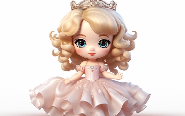 La adorable muñeca de la princesa de juguete