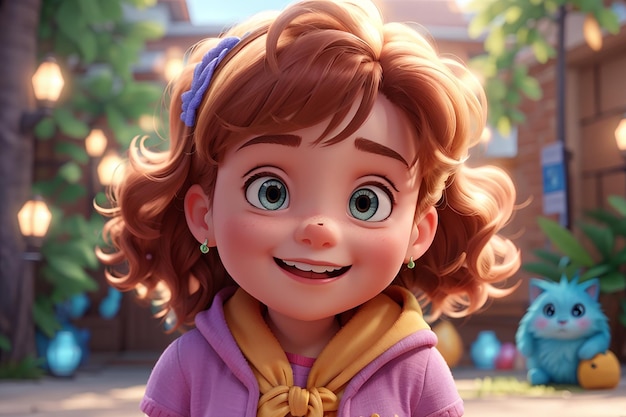 adorable personaje 3d para niños