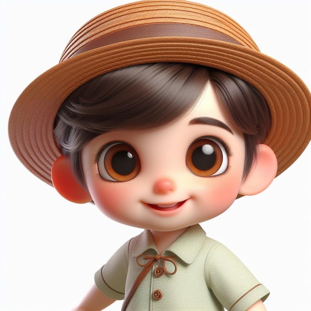 Adorable personaje 3D para niños