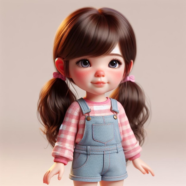 Adorable personaje 3D para niños