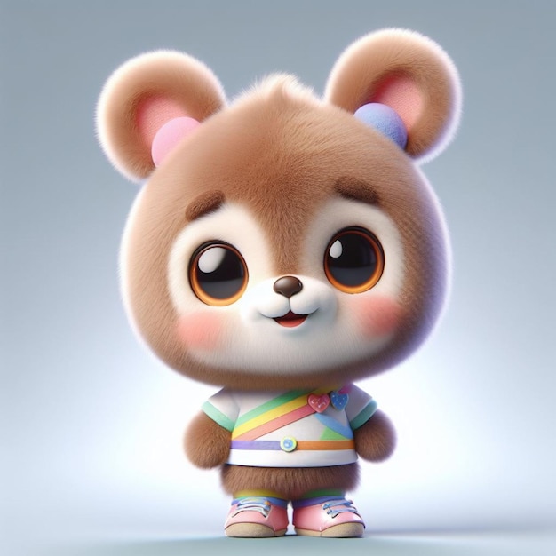 Adorable personaje 3D para niños