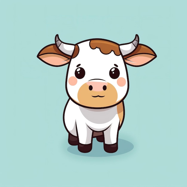 adorable personaje de vaca