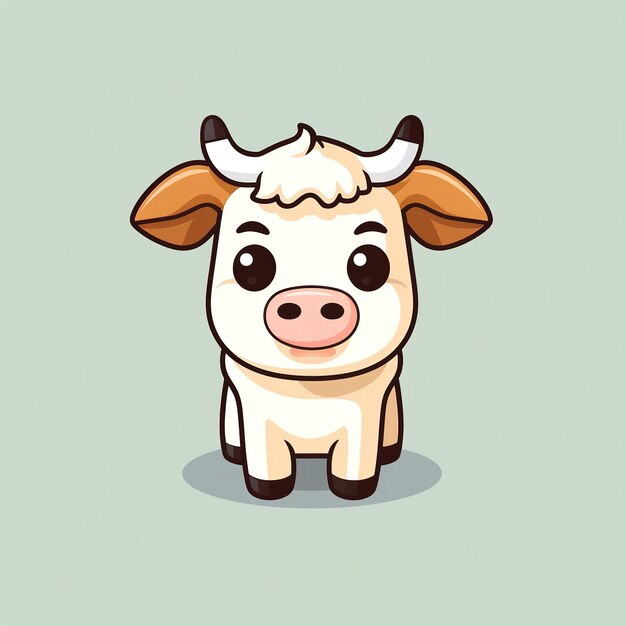 adorable personaje de vaca