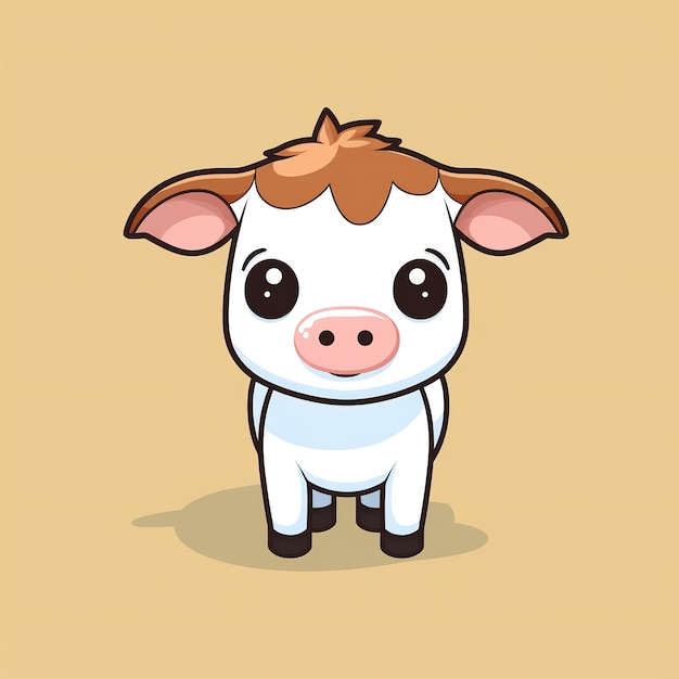 adorable personaje de vaca