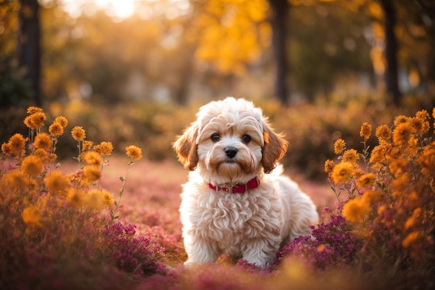 Adorable retrato canino feliz cachorro de perro faldero sentado en el estudio