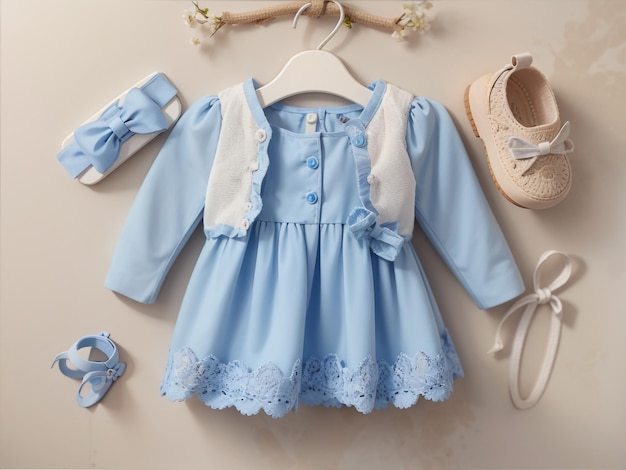 Adorable vestido para niña vestirse con estilo