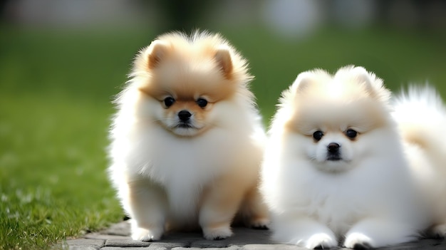 Los adorables cachorros de la Pomerania