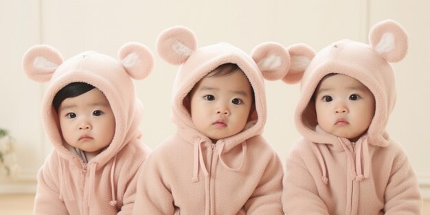 Foto los adorables y encantadores bebés gemelos