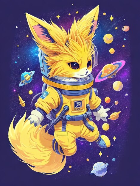 Los adorables monstruos Pokemon con sudaderas de galaxia