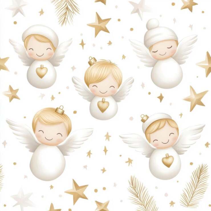 Foto adorável anjo festivo em cores suaves perfeito para decorações de natal e desenhos de férias para crianças