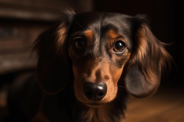 Adorável Dachshund com um olhar cativante