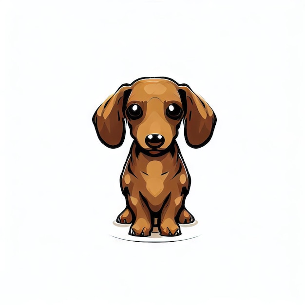 Adorável Dachshund em um Meadow Generative AI