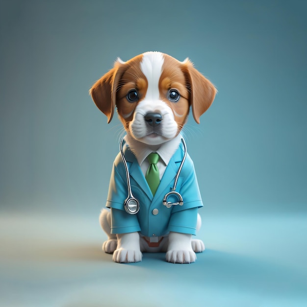 Foto adorável personagem animal renderizado em 3d gerado por ia