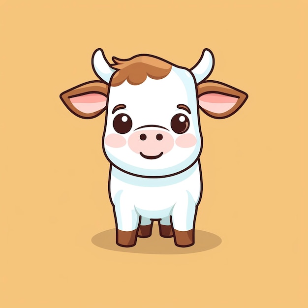 adorável personagem de vaca