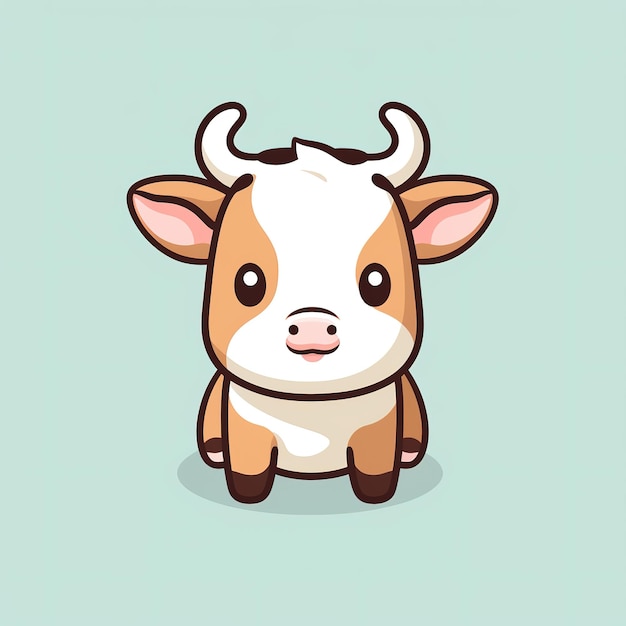 adorável personagem de vaca