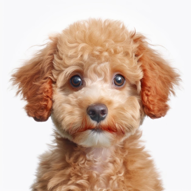 Adorável retrato de filhote de cachorro poodle gerado por IA