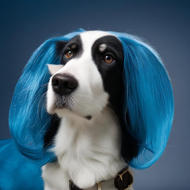 Adorável springer spaniel galês raça de cão à noite