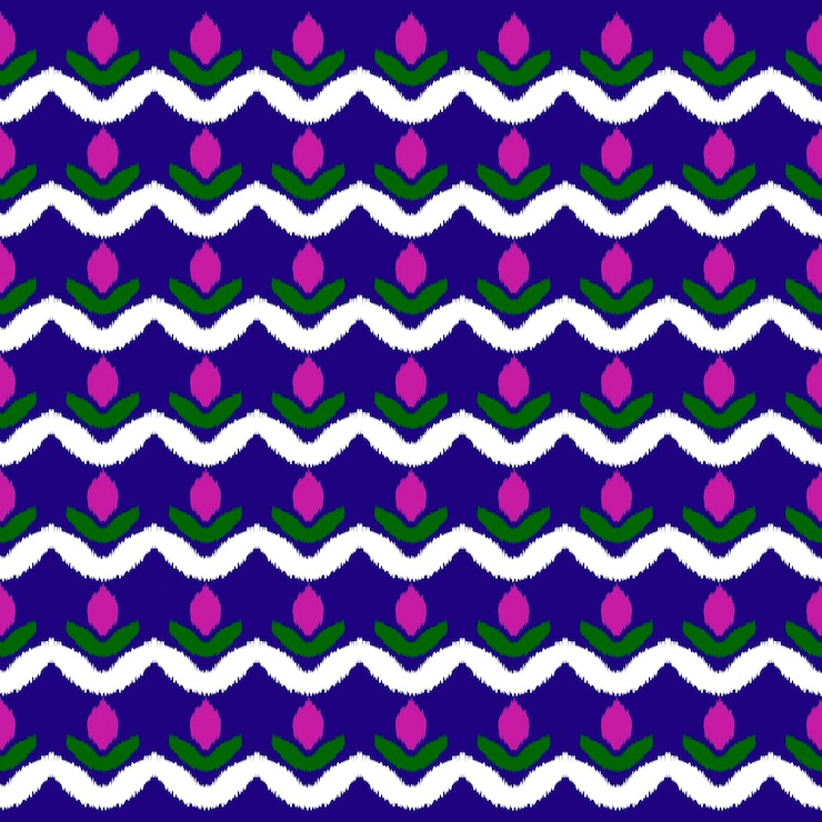 Foto adorno de folclore geométrico ikat textura étnica tribal patrón de rayas sin costuras en estilo azteca figura bordado tribal patrón ikat escandinavo