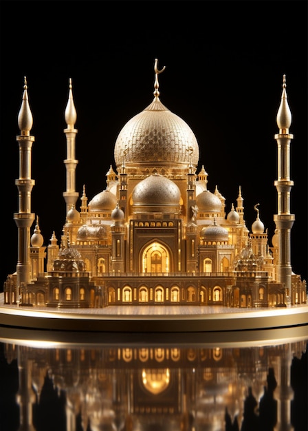 Adorno de mezquita 3D realista