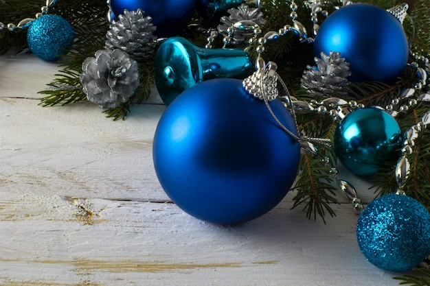 Adorno de navidad bolas azules