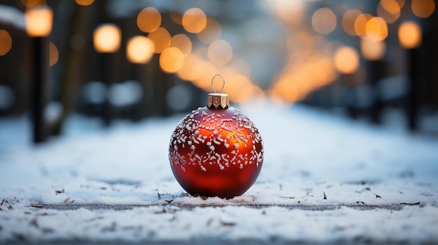 Adorno navideño nevado Un país de las maravillas invernal