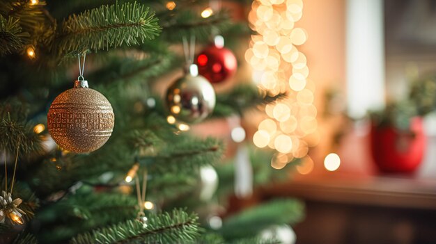 Adornos para árboles de Navidad para la casa de campo inglesa, decoración del hogar, casa en el campo e inspiración para la celebración navideña