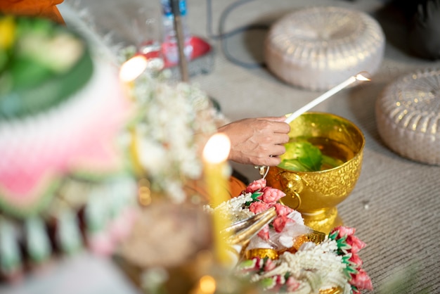 Adornos de boda tradicionales tailandeses