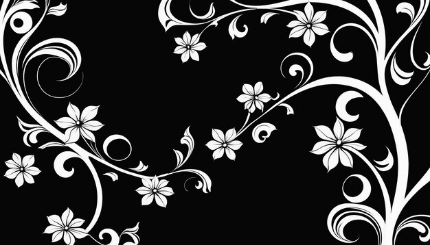 Foto adornos florales abstractos en formato vectorial