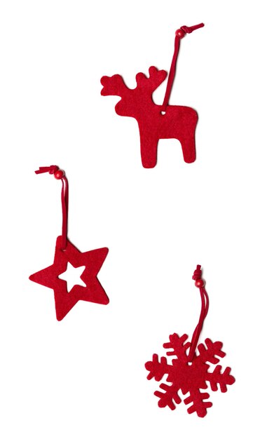 Adornos navideños en blanco