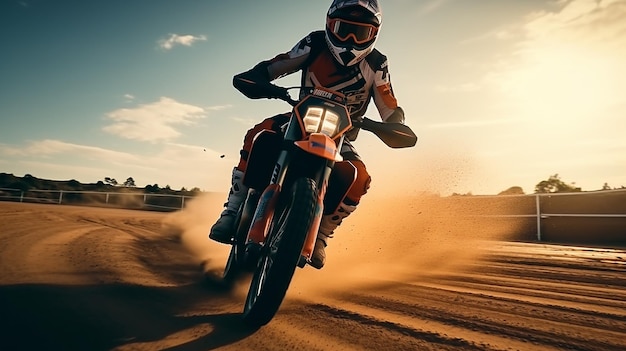 Adrenalina Rush Supermoto Carrera de Motocicletas Captura cinematográfica