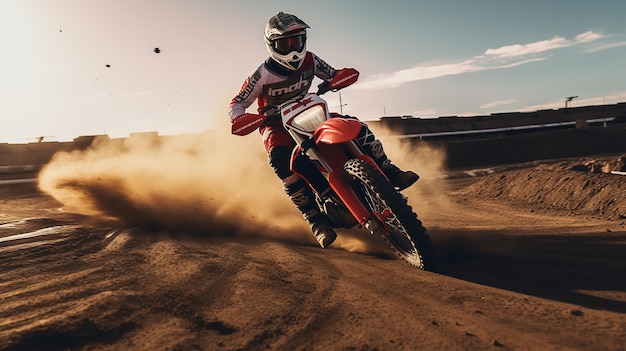 Adrenalina Rush Supermoto Carrera de Motocicletas Captura cinematográfica