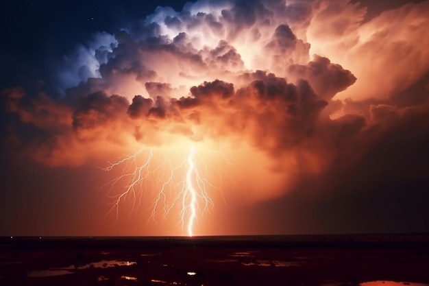 Advertencia de tormenta eléctrica IA generativa